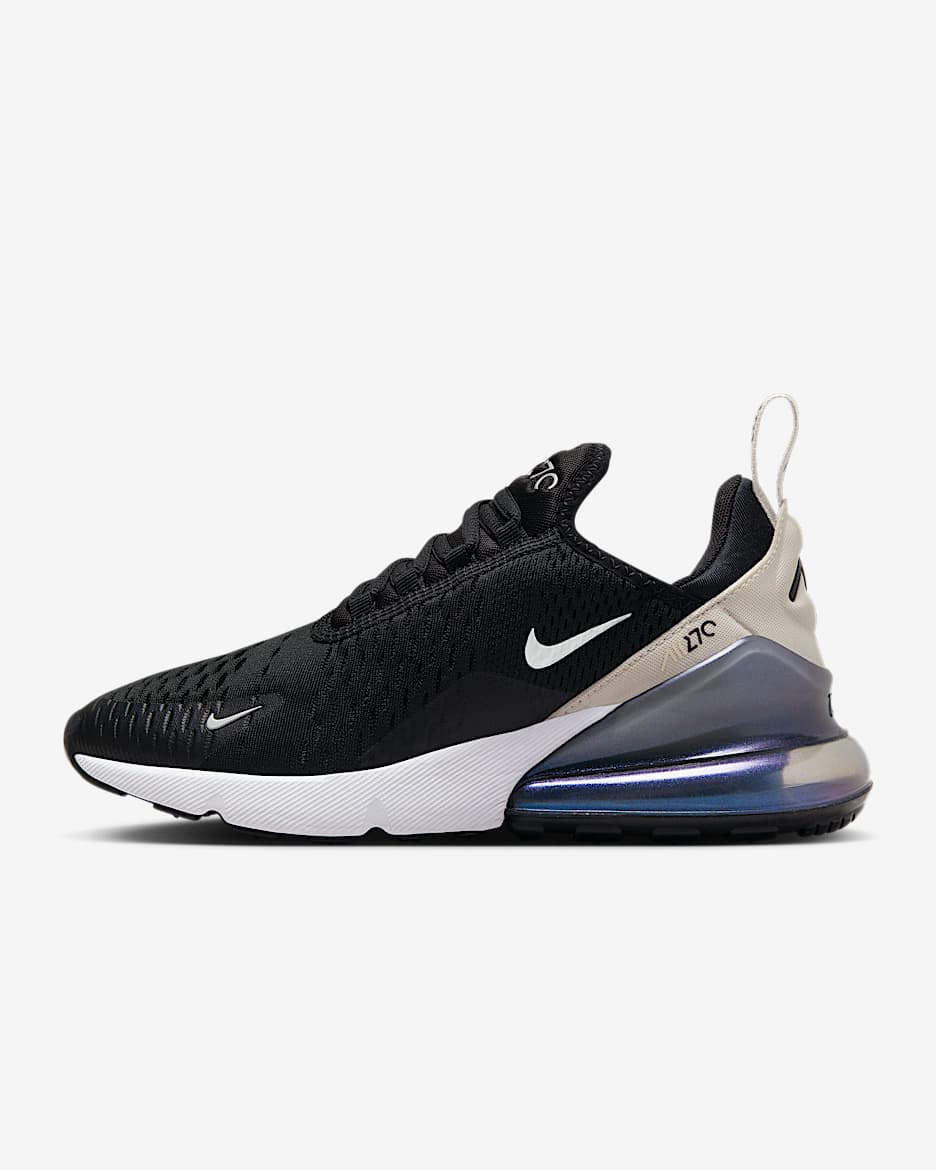 Nike air max 270 black and silver on sale